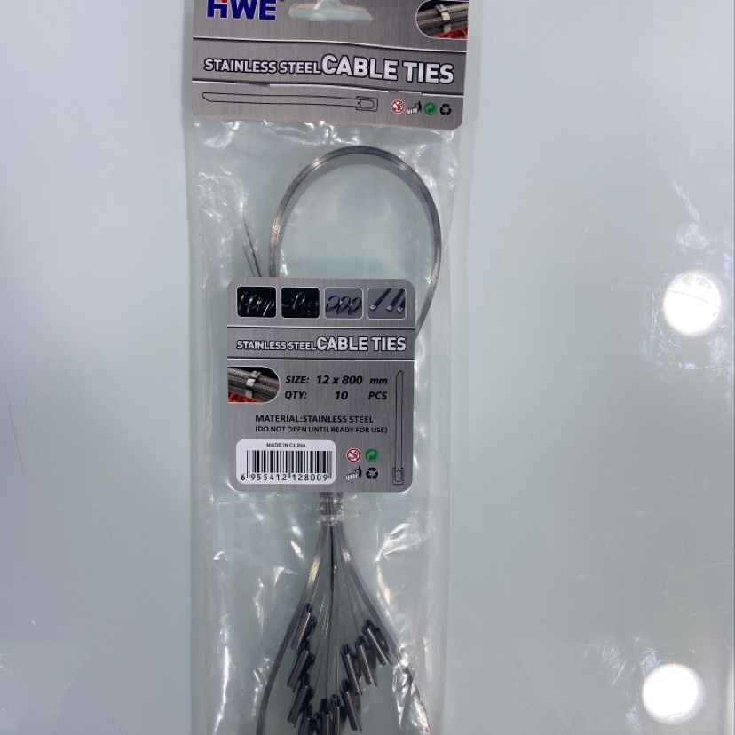 不锈钢扎带12*800 10PCS