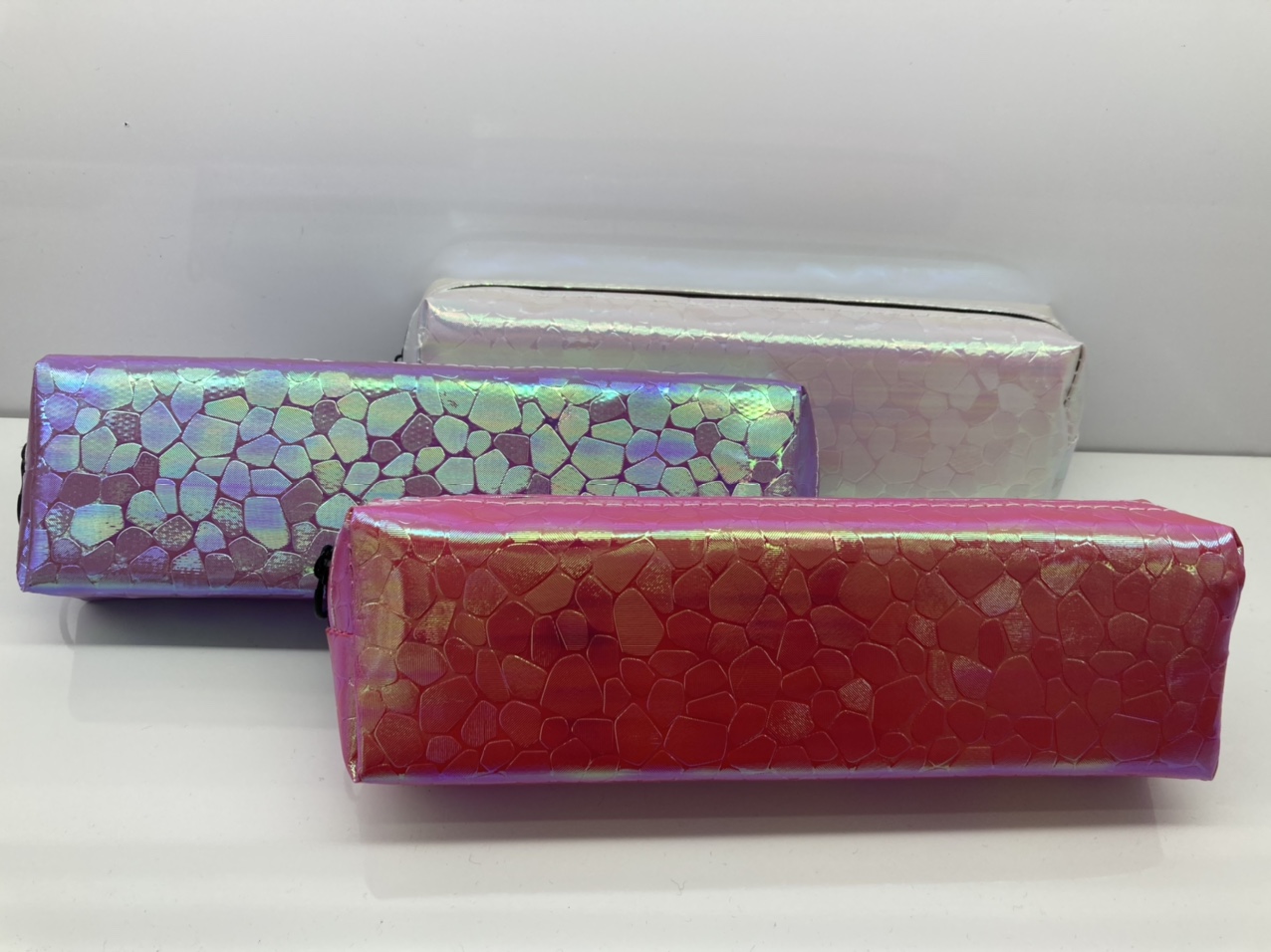 厂家直销镭射笔袋石头纹笔袋学生笔袋文具袋