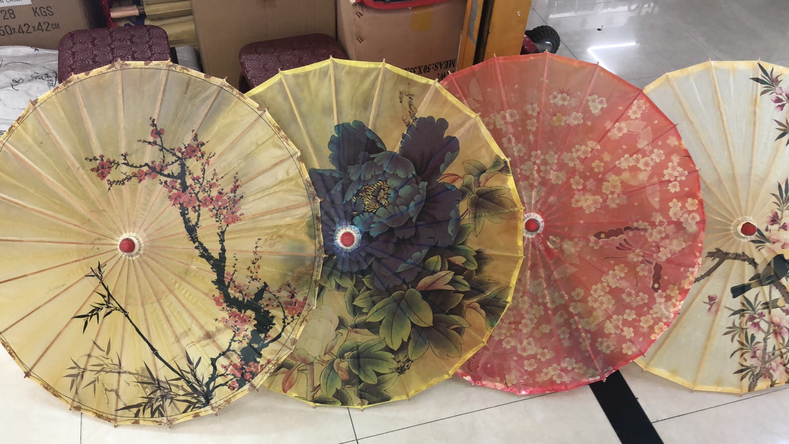 竹工艺品伞产品图