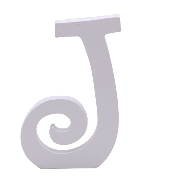 14.5CM 木质字母 装饰工艺品 派对装扮字母J