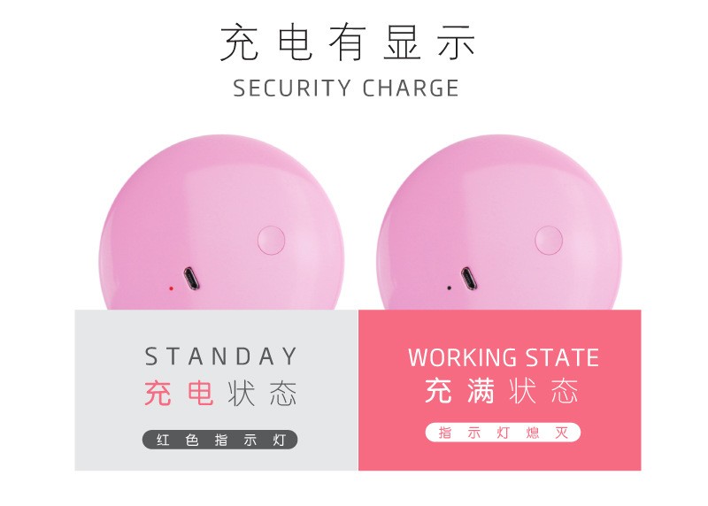 Round USB charging mini portable LED makeup mirror light, touch-up light, birthday gift detail image 13