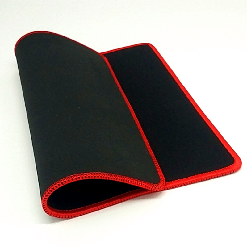 25*30cm鼠标垫佳绩布面 黑 红色锁边加厚 环保无气味 游戏鼠标垫详情图4