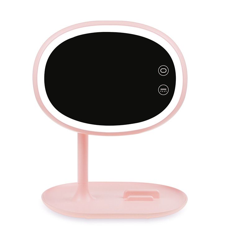 New large-sized, live-streaming LED makeup mirror table light, rechargeable bedroom bedside lamp, creative storage and multi-functional Item Picture