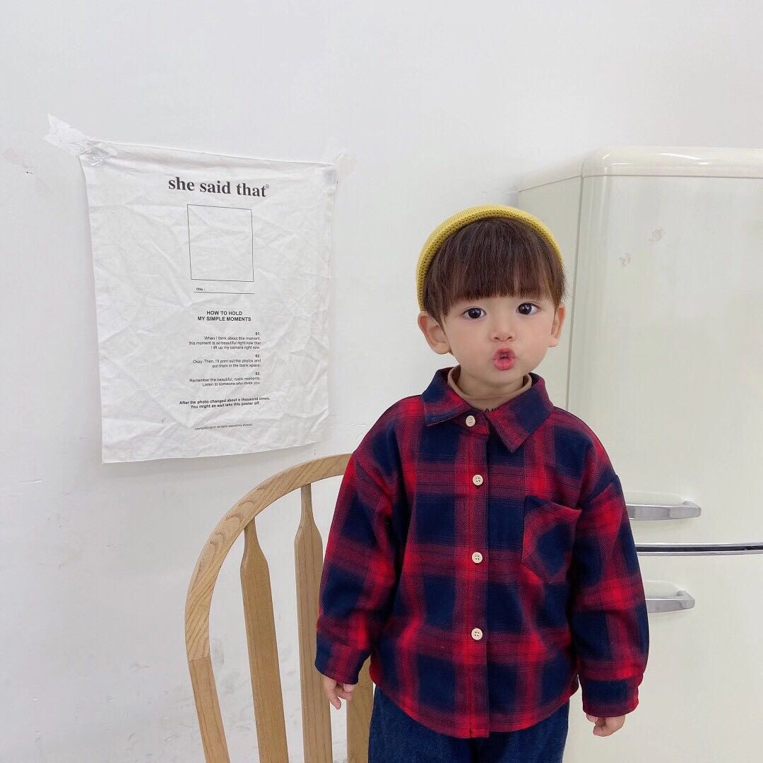 Kid's padded checked shirt thumbnail