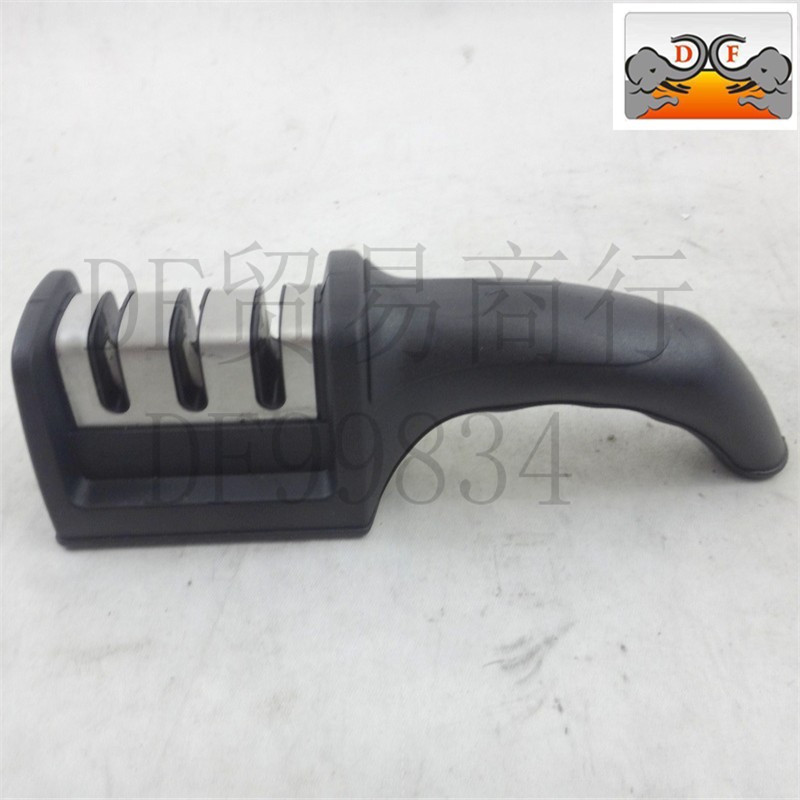 DF99150 纯黑磨刀器磨刀器家用三段式打磨工具多功能四段摆摊磨刀神器快速磨刀石 DF TRADING HOUSE详情2