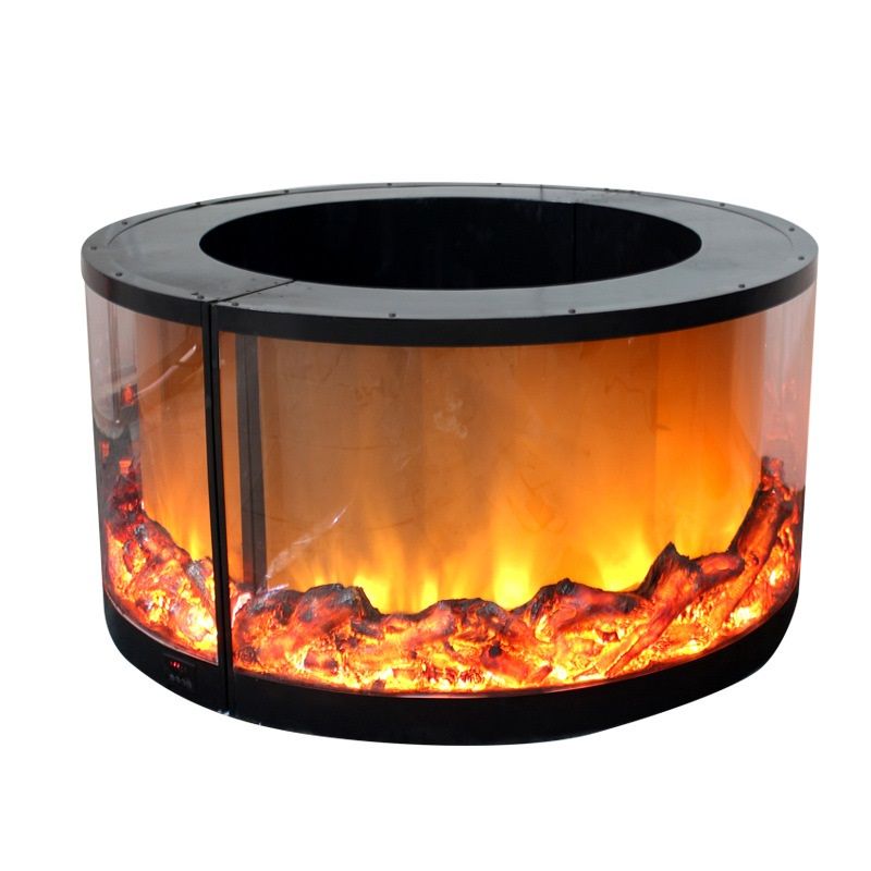 Round fireplace core cylindrical fireplace simulation fire round hanging fireplace European fireplace heater home custom full figure