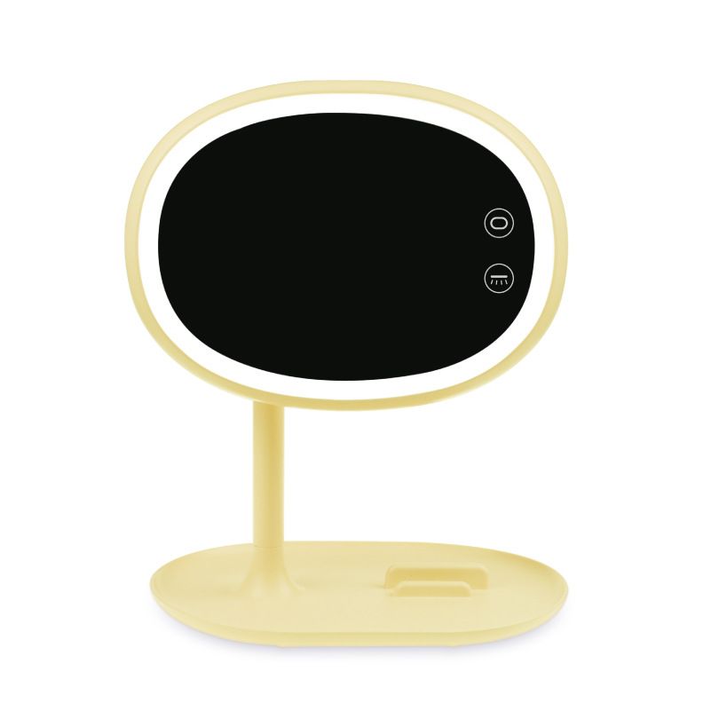New large-sized, live-streaming LED makeup mirror table light, rechargeable bedroom bedside lamp, creative storage and multi-functional Specification image
