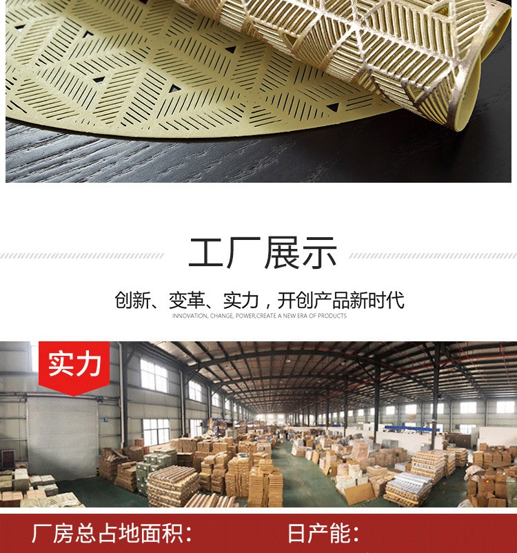 隔热防烫皮革pvc西餐垫子欧式轻奢家用餐桌垫布详情图13