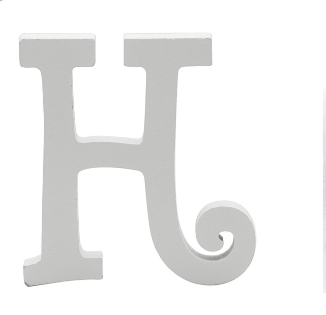 14.5CM 木质字母 装饰工艺品 派对装扮字母H