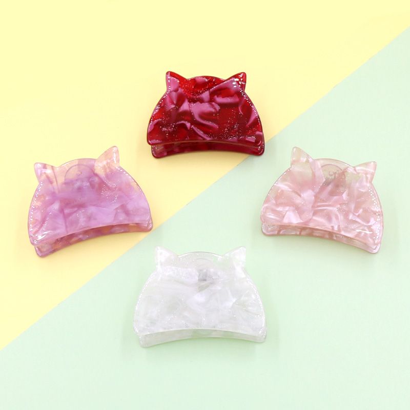 Hair Card Korean Acetic Acid Hair Clip Lolita Cat Claw Clip Acrylic Head Accessories Wholesale