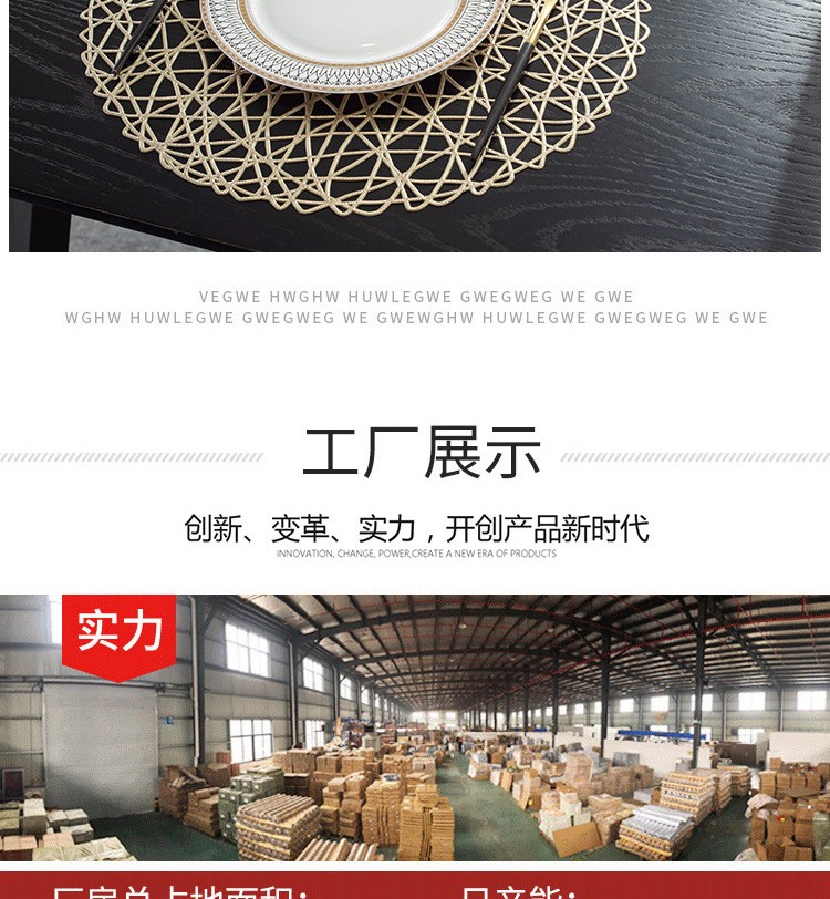 高档美式西餐垫免水洗防滑垫PVC隔热碗垫餐桌垫详情图10