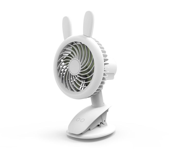 New desktop head-shaking fan Handheld USB rechargeable fan Mini 2-in-1 fan with night light Item Picture