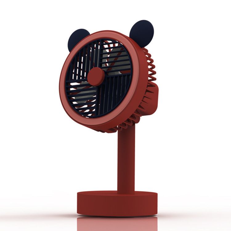 New rechargeable USB desktop cartoon electric fan three-speed portable mini fan with light Application Scenario