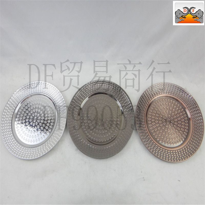DF99053 Dragon Ball Dish - Double floral stainless steel dish Kitchen Hotel supplies DF TRADING HOUSE