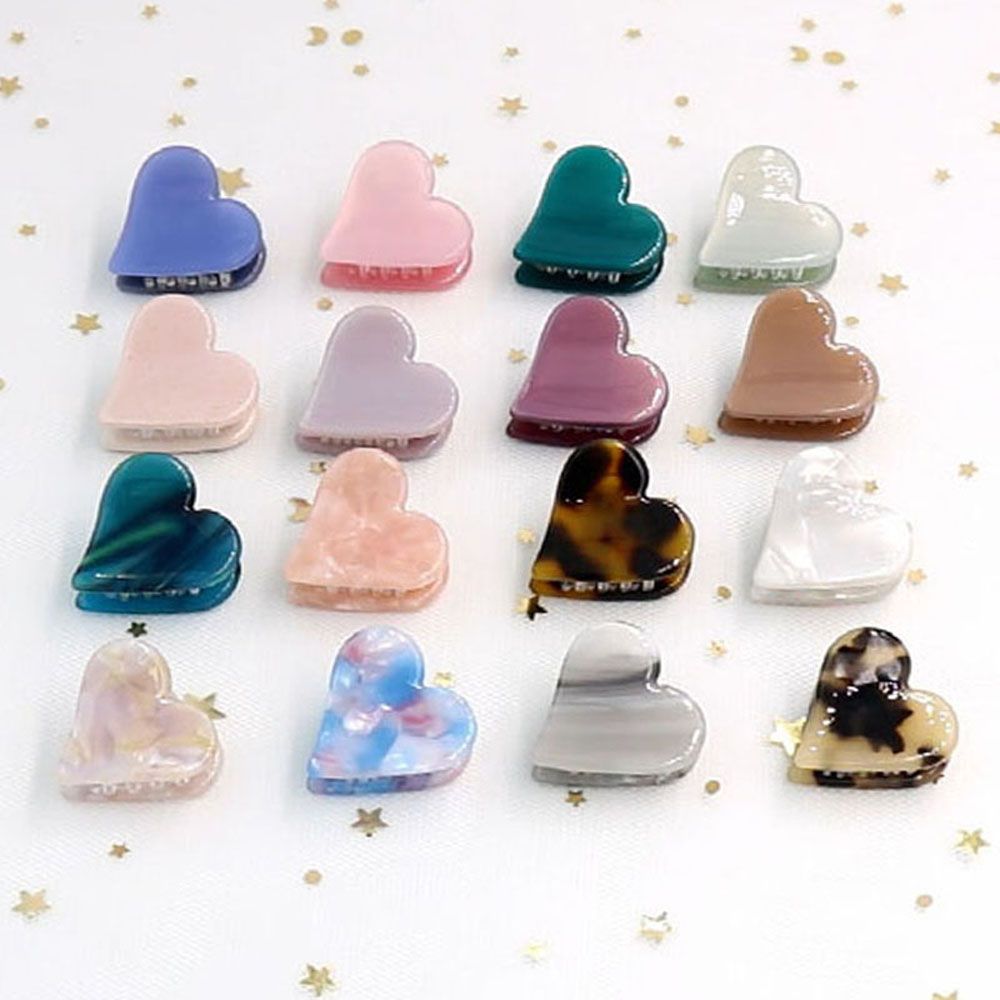 Japanese Ins Wind Hairpin Mini Love Small Grab Clip Acetic Acid Hair Grab Environmental Protection Card Manufacturers Direct Sales Modification Of This Product Support Seven Days No Reason To Return