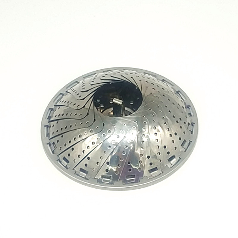 25cm diameter kitchen stainless steel steamer, draining rack, telescopic and folding steamer, steaming tray, multi-functional household steamer details Picture