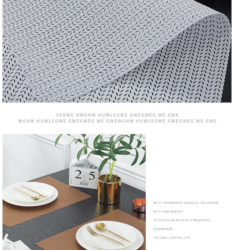 pvc欧式烫金果盘垫花盆垫茶几垫酒店餐盘西餐厅餐具隔热垫详情图9