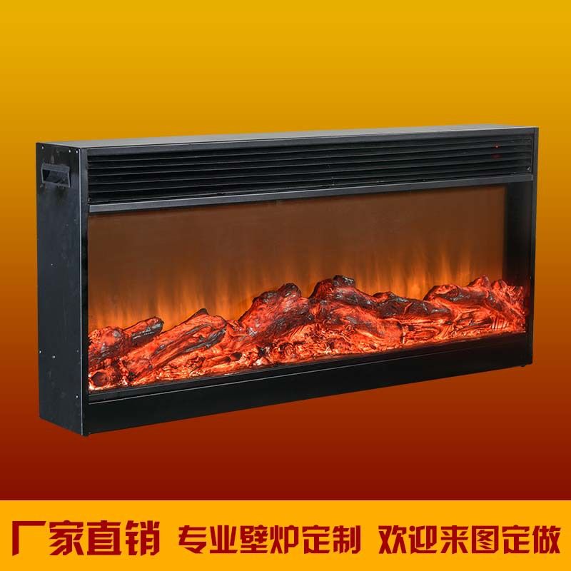 Iron electric fireplace with built-in simulation fire fireplace core simple fireplace