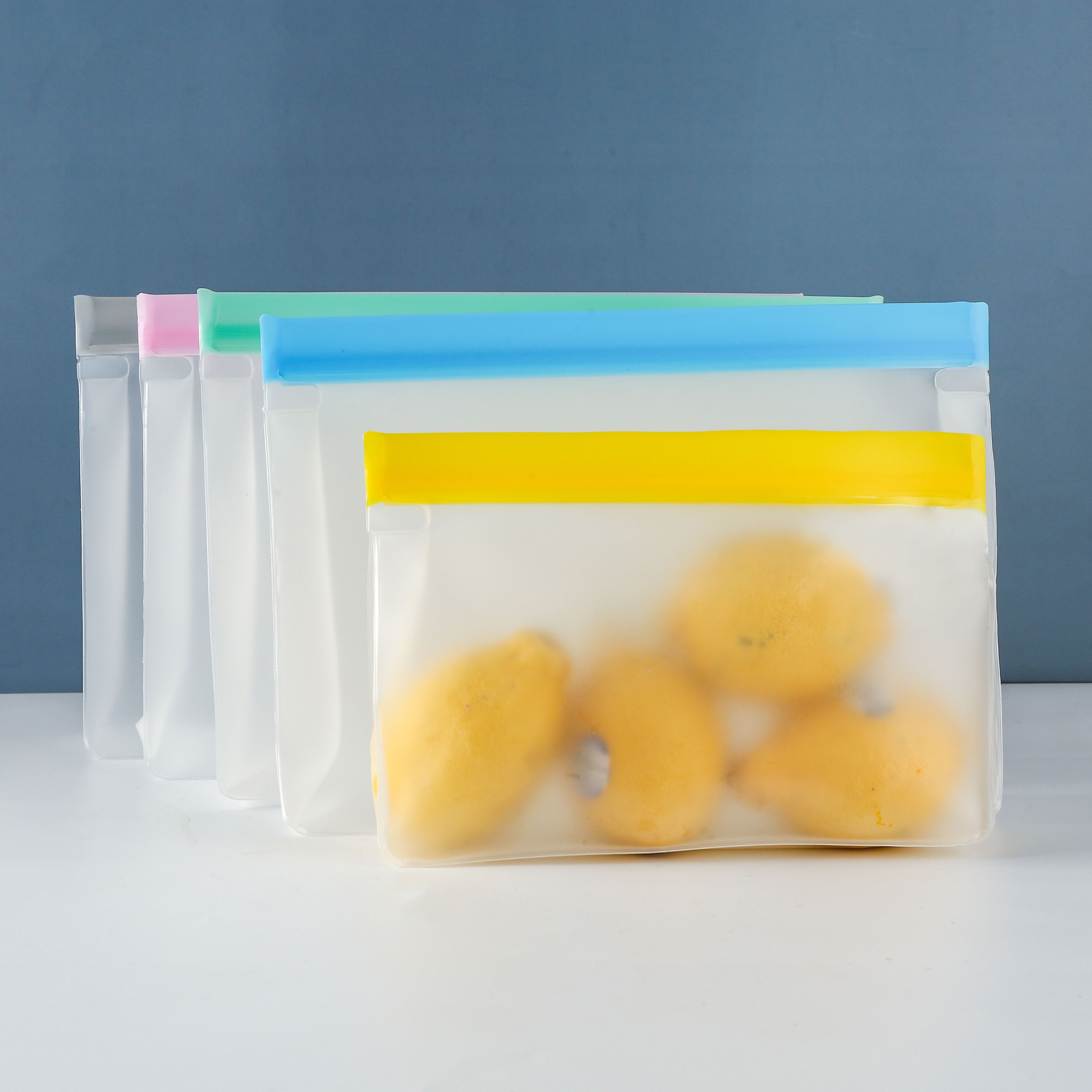 EVA食品储存袋 立体PEVA双轨收纳保鲜袋 冰箱水果蔬菜自封袋