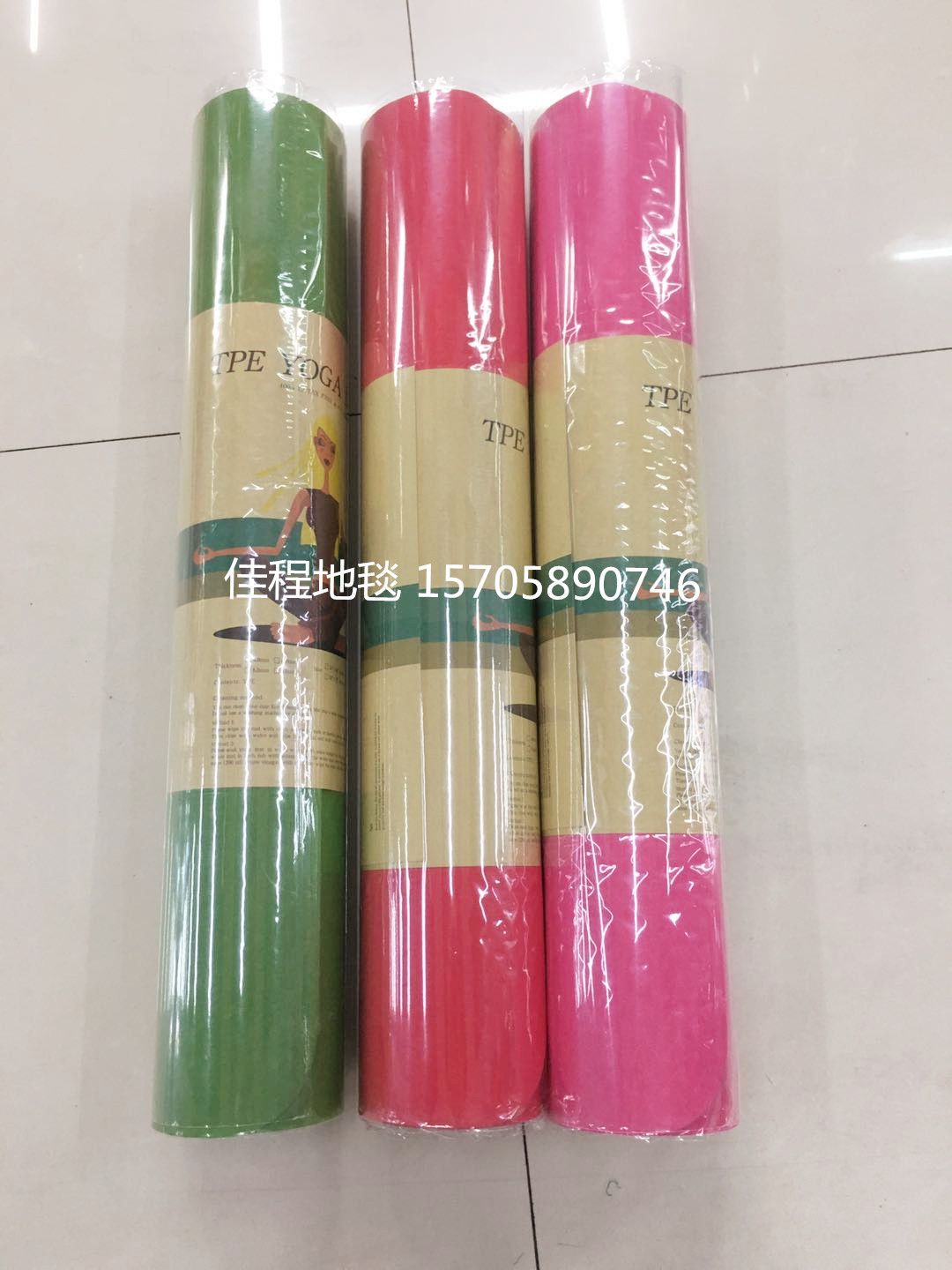 TPE4mm thick two-color yoga mat, tpe yoga mat, anti-slip yoga mat, sports mat, practice mat, two-color yoga mat Item Picture