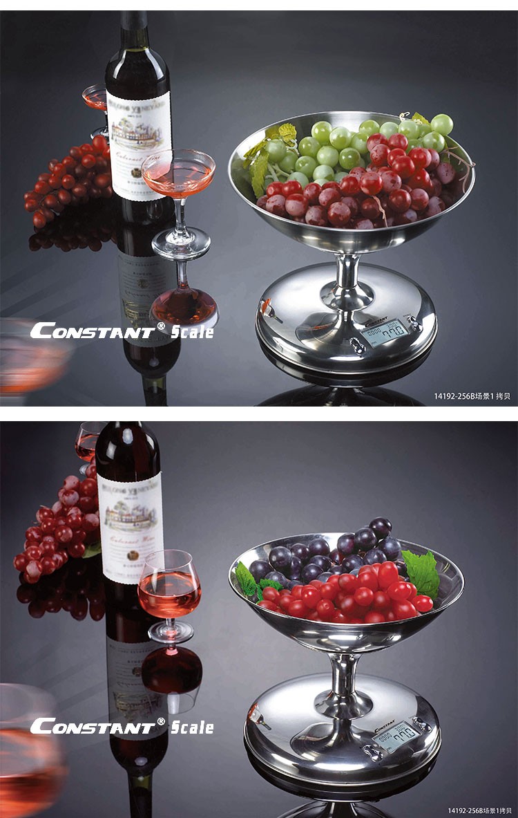 14192-256B High-end wine glass-shaped all-stainless steel kitchen scale, fruit baking electronic scale, bread and coffee scale, wholesale for export detail image 2