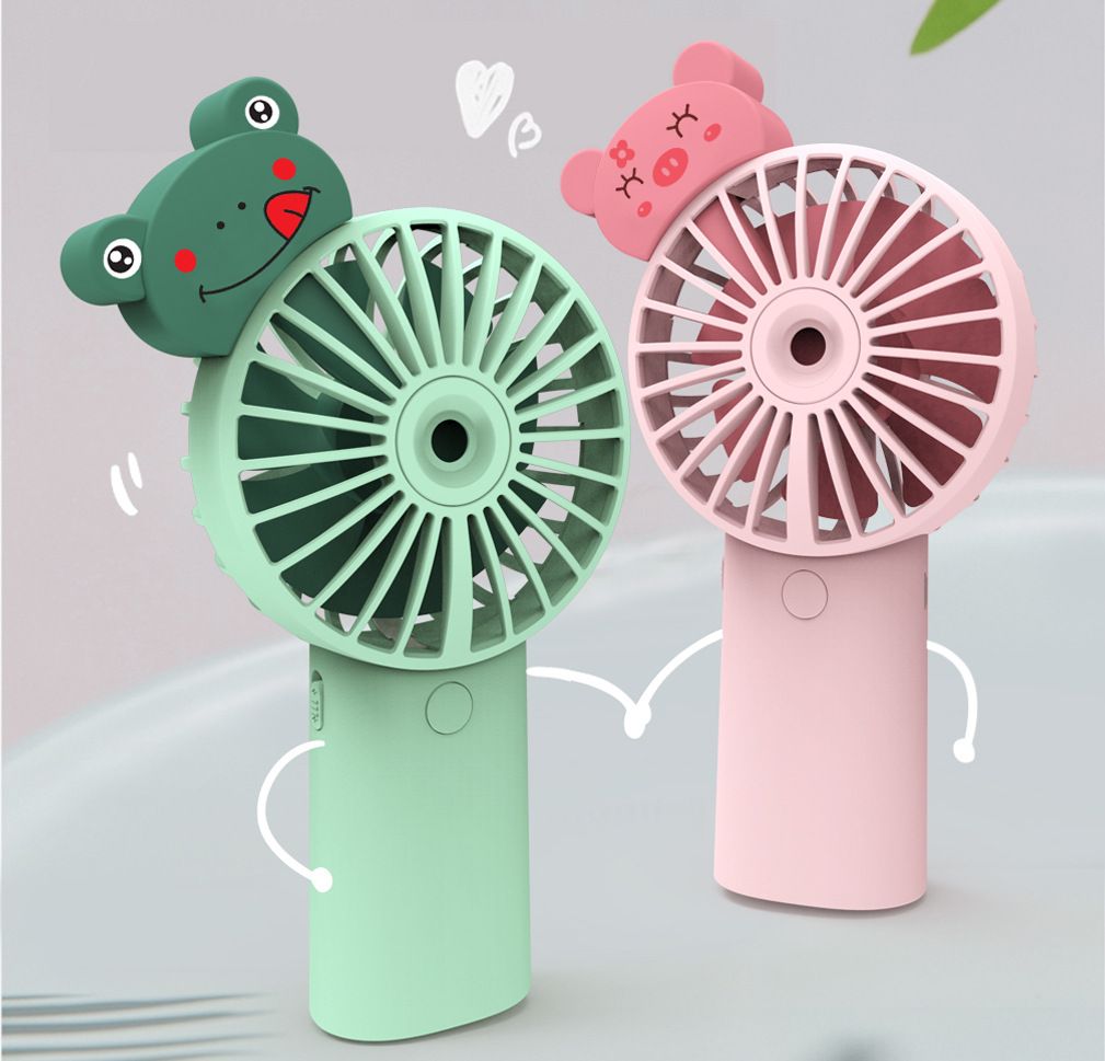 Handheld air conditioner Handheld fan USB Charging Mini cartoon cute fan spray humidifier small electric fan Item Picture