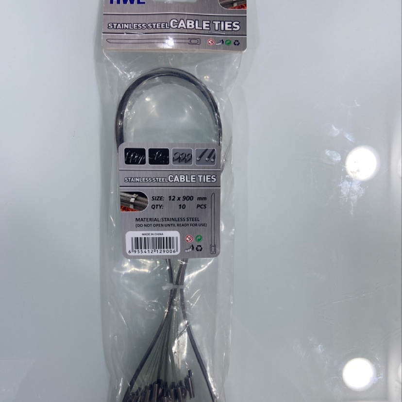 不锈钢扎带12*900 10PCS