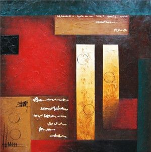 مصنوعات يوفنت 100 100 سم من الرسم اليدوي المجرد detail image 1