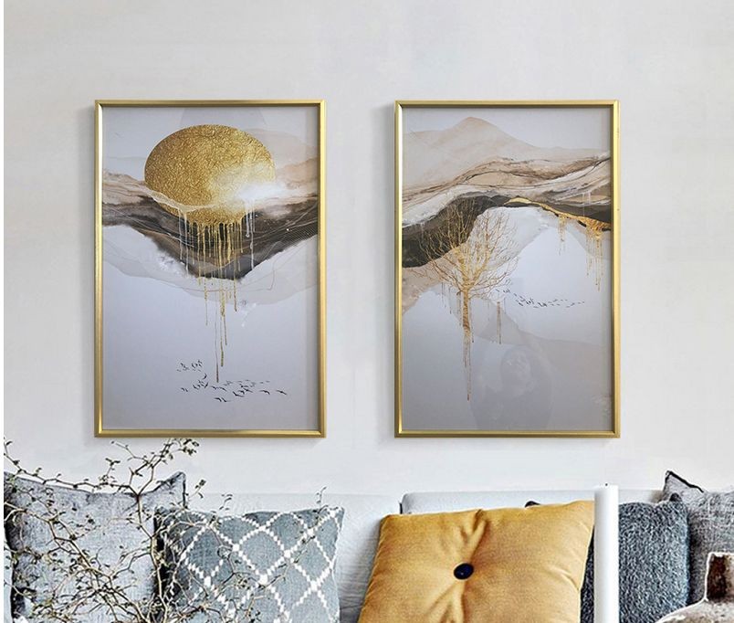 Fine Painting Home Decoration 50X70cm Modern Light Luxury Glass Decorative Painting full figure
