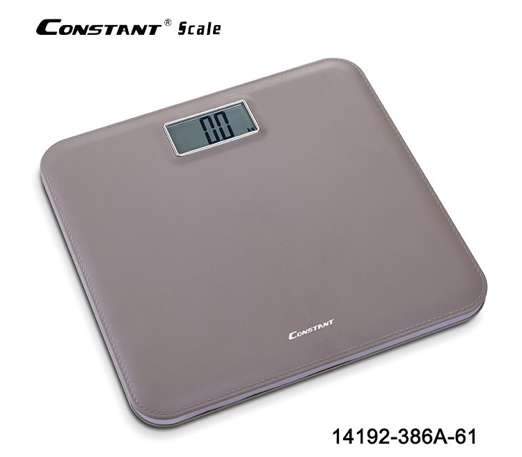 The 14192-386A body scale is a square leather weighing electronic body scale for measuring weight. It is a personal scale with a large size of 180kg detail image 1