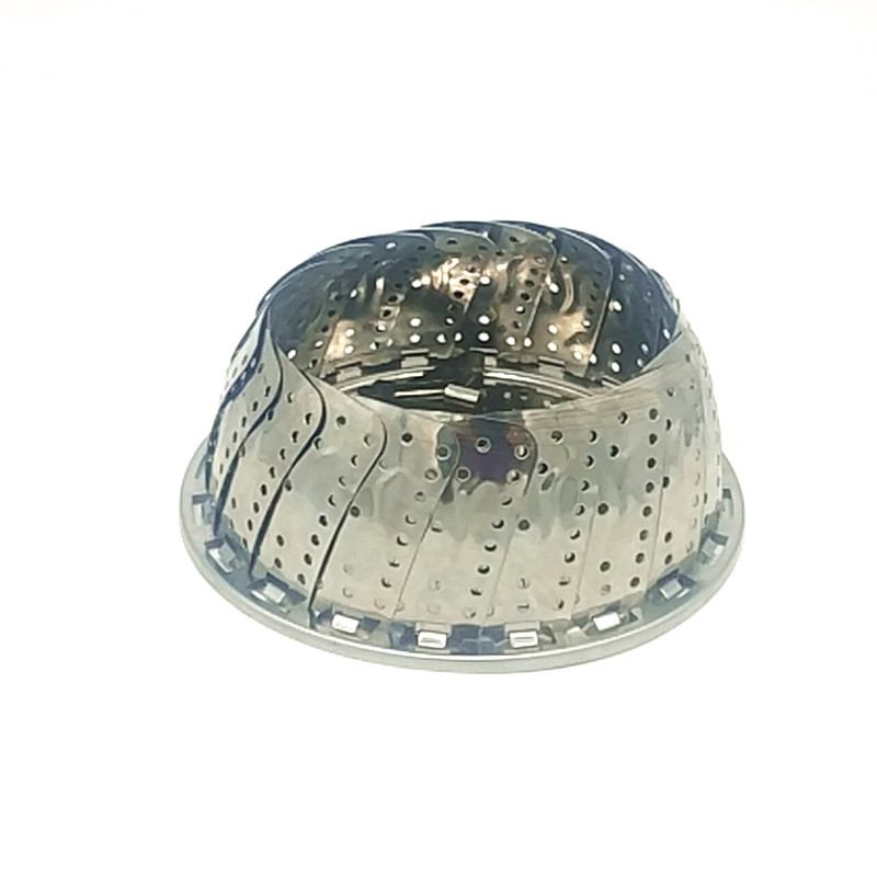 25cm diameter kitchen stainless steel steamer, draining rack, telescopic and folding steamer, steaming tray, multi-functional household steamer Specification image