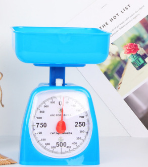 机械方厨家用厨房秤烘培秤塑料度盘秤机械弹簧秤食品秤可拆卸方便白底实物图
