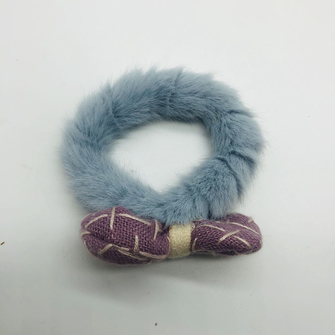 South Korea net red autumn and winter love plush hair rope hair circle girl cute hair rope plush day all hair rope female Specification drawing