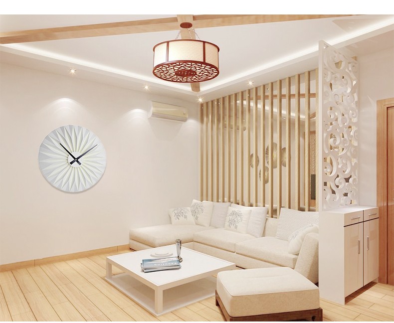 Modern, simple and creative European-style fan-shaped wall clock, home decoration, living room art, wall clock and timepiece detail image 7