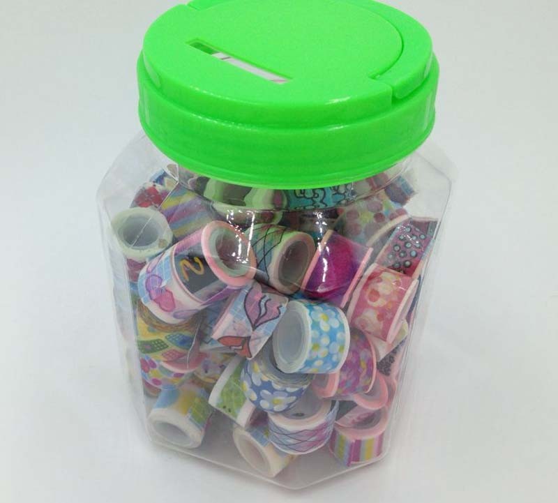 小清新印刷可爱迷你卡通胶带 1.2*3M 款式几百种DIY制作 100个/桶详情图6