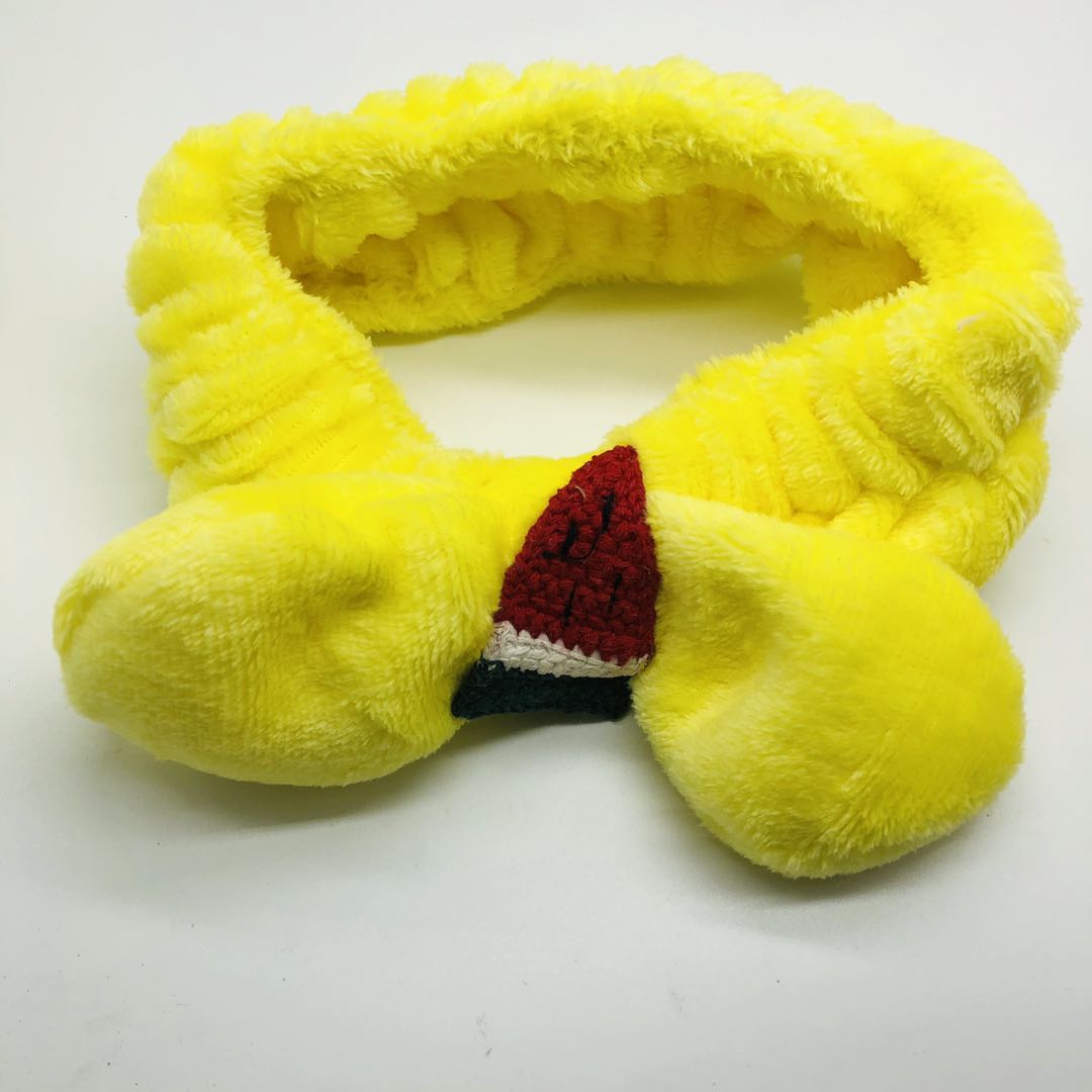 Korean love rabbit ears headband cute wrap bow face wash headband women sports yoga hair accessories Specification drawing