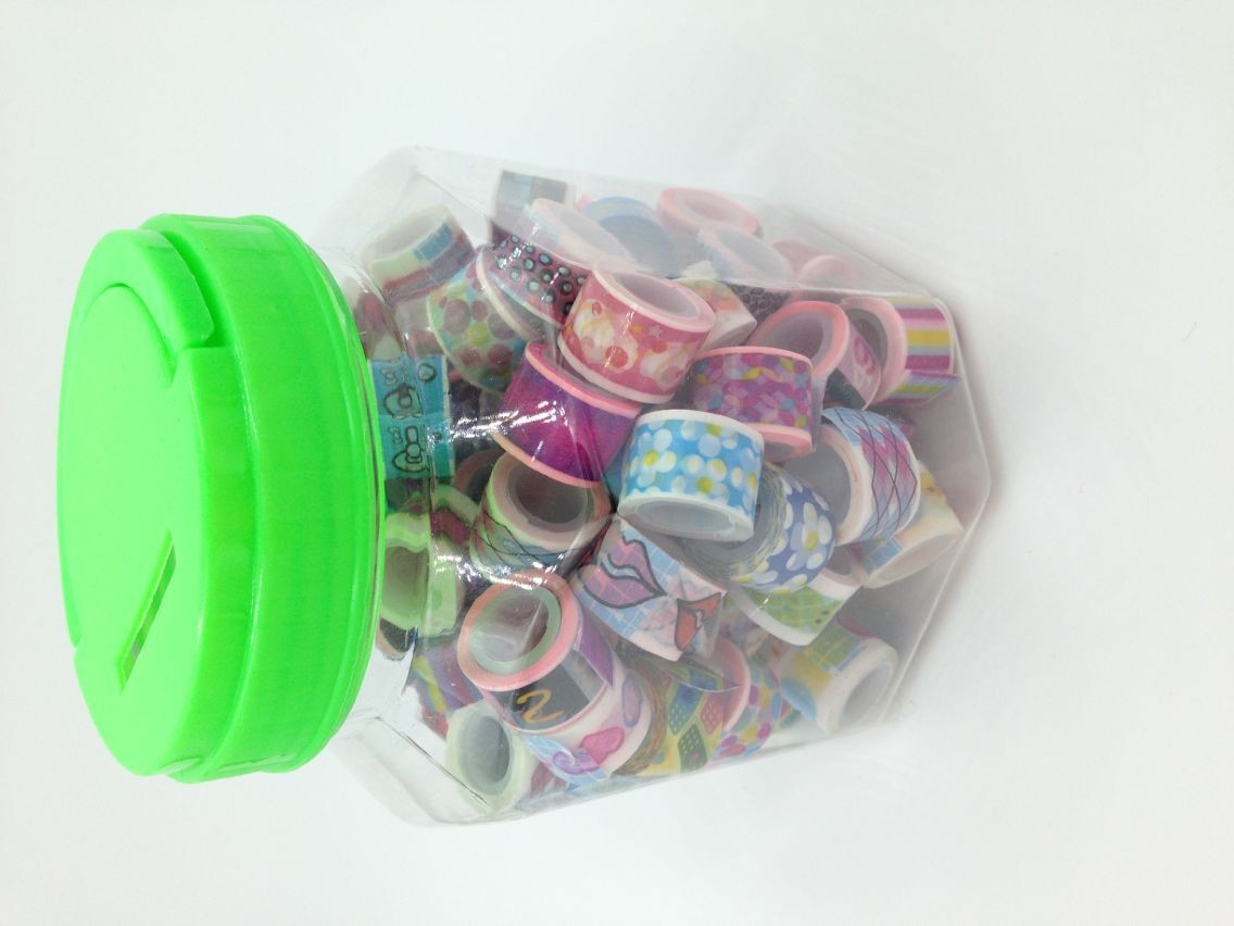 小清新印刷可爱迷你卡通胶带 1.2*3M 款式几百种DIY制作 100个/桶详情图5