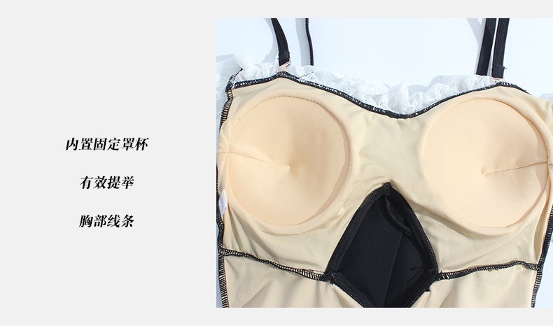 Lover Language Fairy Fan Cute Girl Sweet South Korean Ins Belly Cover Thin Conservative Student Swimsuit Female undefined