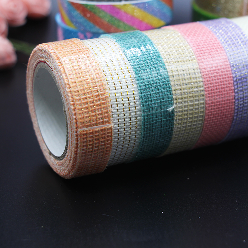 跨境电商麻布印花烫金装饰胶带详情图8