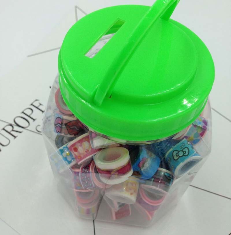 小清新印刷可爱迷你卡通胶带 1.2*3M 款式几百种DIY制作 100个/桶详情图2