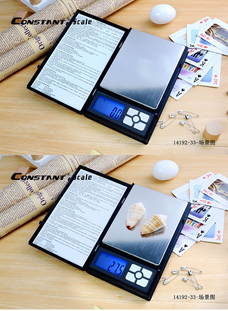 14192-33 High-precision notebook jewelry scale 0.01g mini electronic pocket scale Portable household scale 0.1g palm scale detail image 1