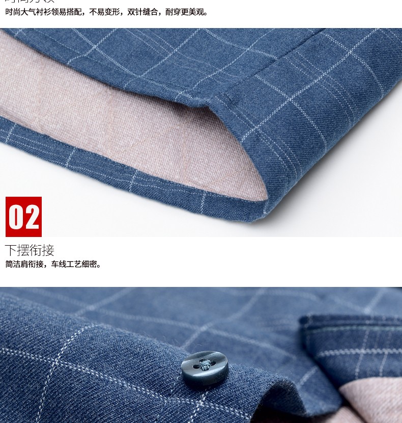 New men's winter 2020 cotton and wool warm shirts for men, men's fleece and thickened long-sleeved checked shirts detail image 18