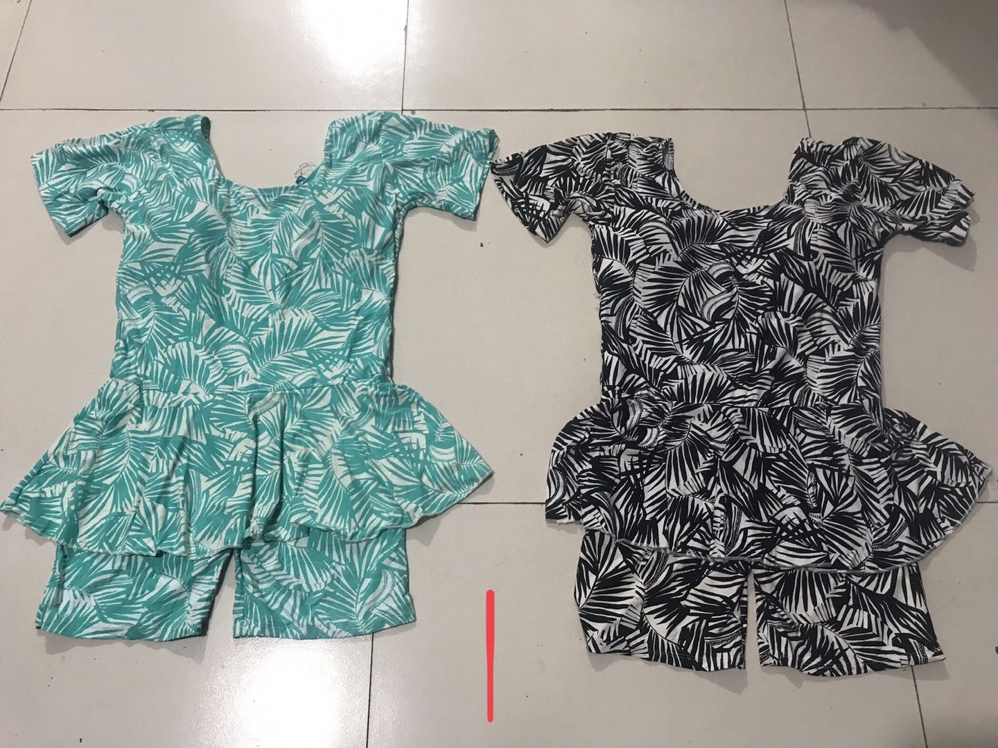 Conservative Plus Fat Short Sleeve Shorts One-Piece Swimsuit 801 undefined