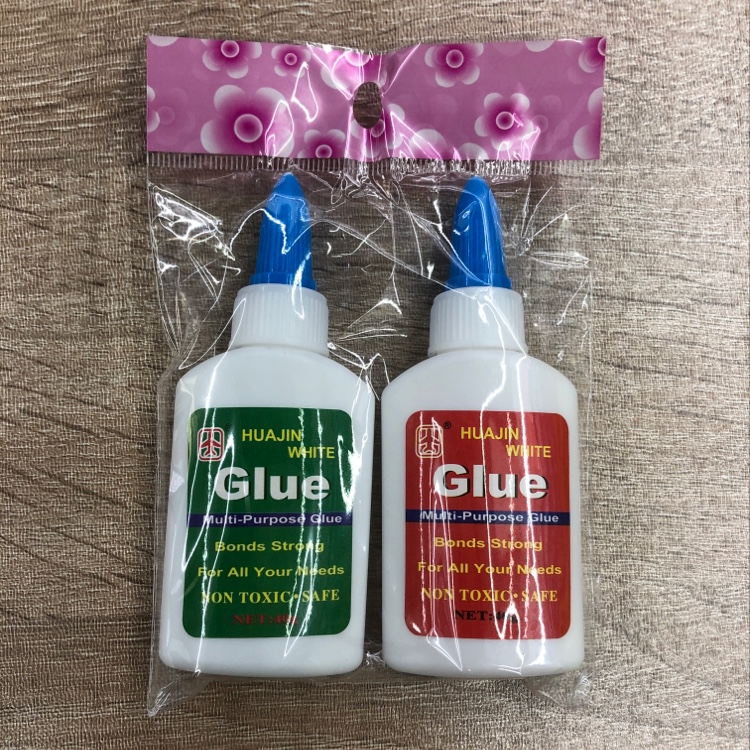 2支白乳胶opp袋包装