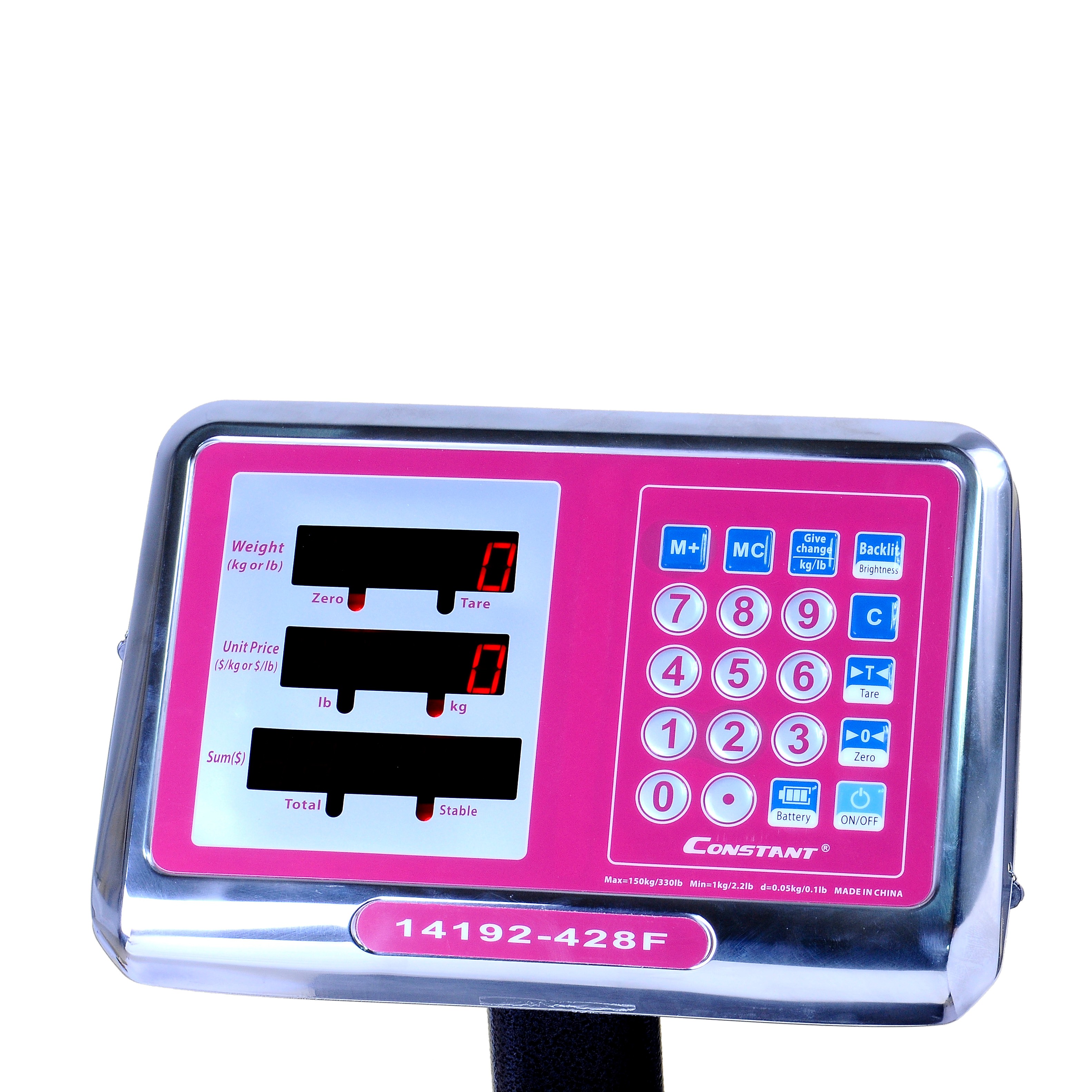 14192-428F pricing scale CAMRYJE62ZB weighing scale with corrugated steel surface and stainless steel head, wholesale electronic platform scale 150kg detail image 7