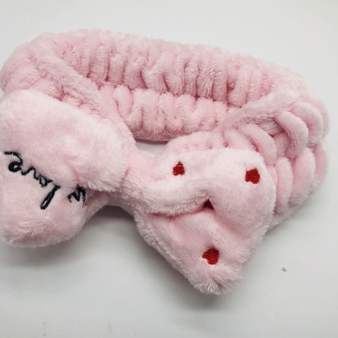 Korean fashion simple hair accessories fabric head with bow girl heart headwear face makeup hair band large colon Specification drawing