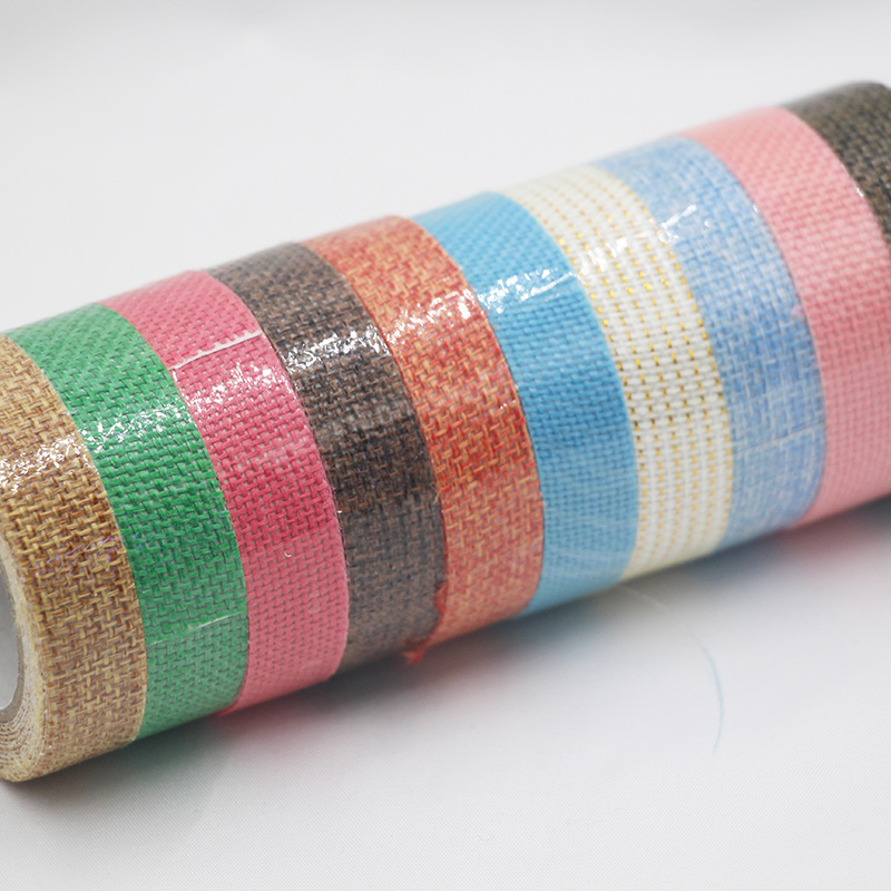 跨境电商麻布印花烫金装饰胶带详情图2