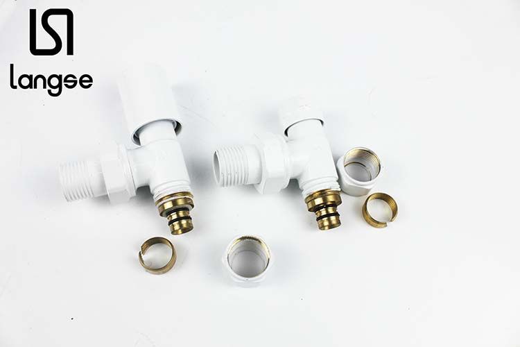 High-Grade Electroplating Paint Copper Heating Valve Set Langse Color Box details Picture