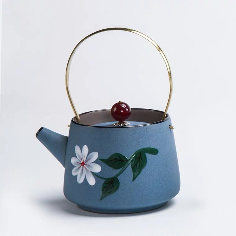 Hand-painted purple clay Kung Fu tea set, Japanese-style travel small set, simple household pottery Li Family 051 undefined