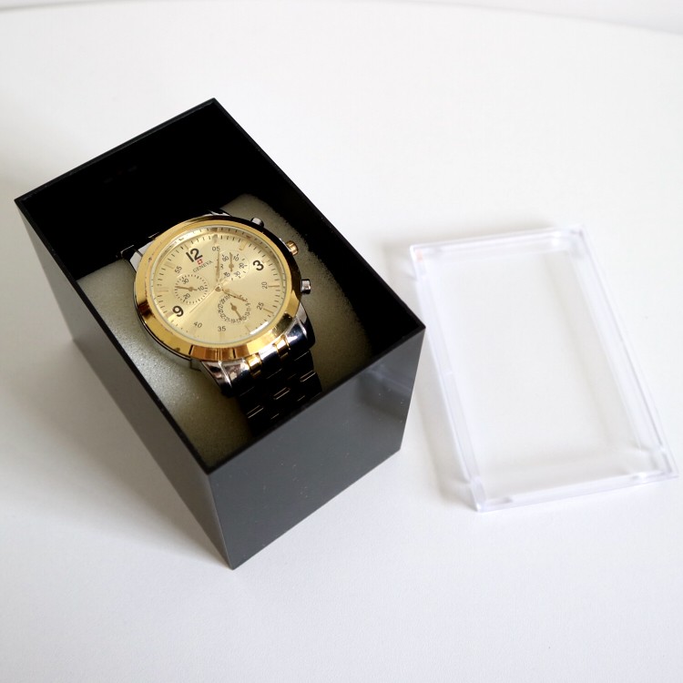 Plastic watch box, C-shaped transparent watch box, gift box, acrylic in stock, custom-made, factory direct sales detail image 2